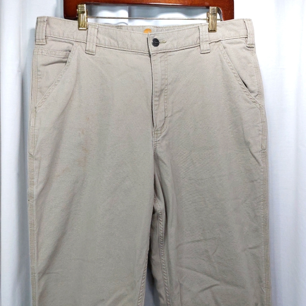 CARHARTT Relaxed Fit Cargo Pants Tan Khaki‎ Mens Size 36 x 34 *READ